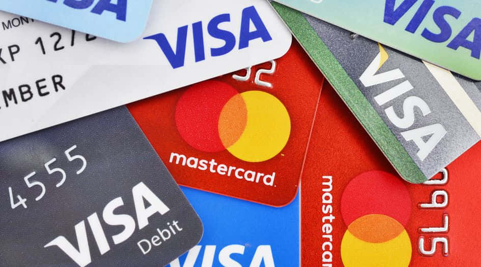 Credit Card Brands Mastercard Visa Background