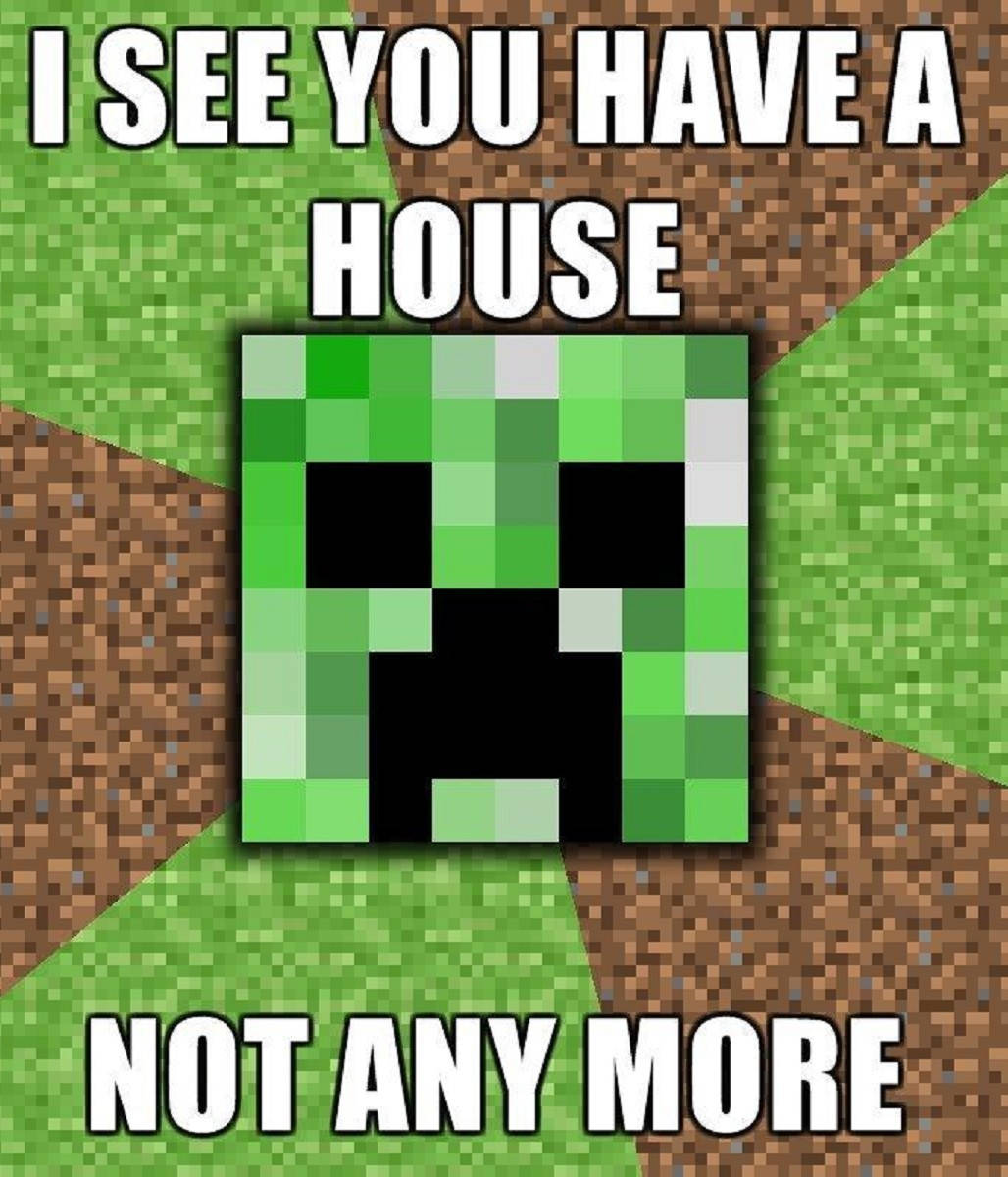 Creeper Minecraft Meme Background