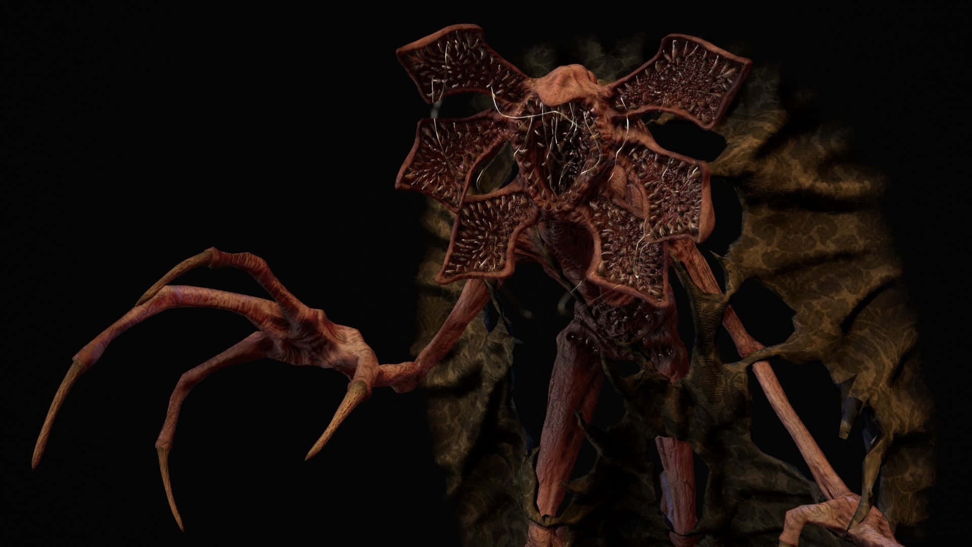 Creepy Demogorgon Stranger Things Background