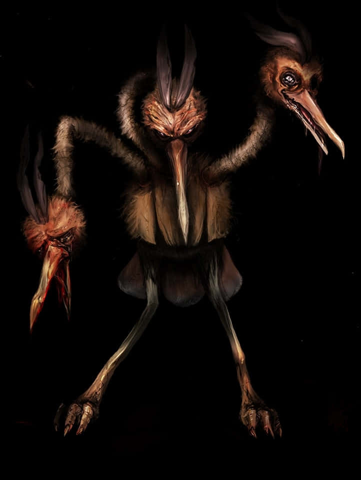 Creepy Dodrio Fanart Black Phone