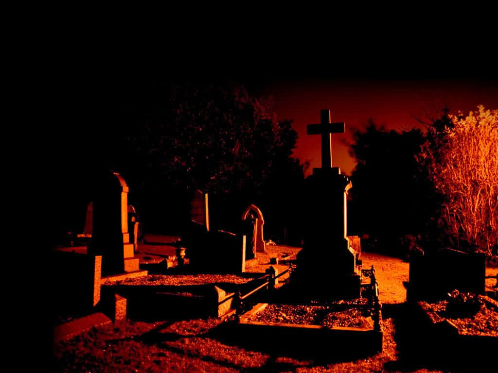 Creepy Halloween Graveyard Background