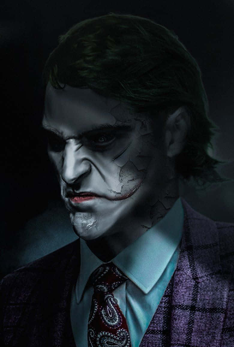 Creepy Joker Poster Digital Art Background