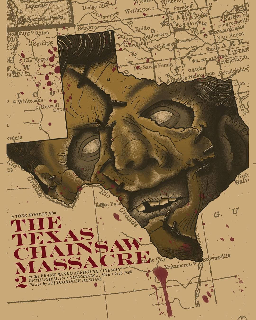 Creepy Map Texas Chainsaw Massacre Background