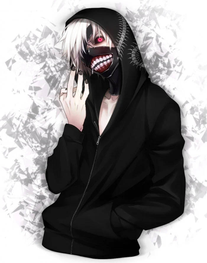 Creepy Mask Demon Boy Anime Background