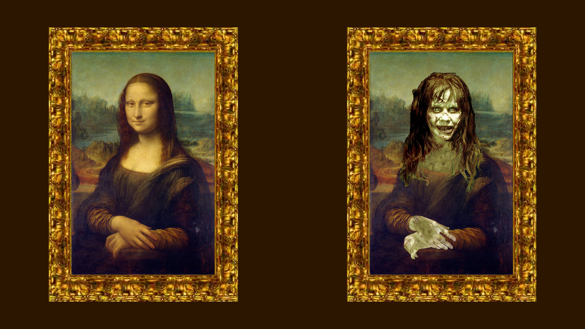 Creepy Mona Lisa Background