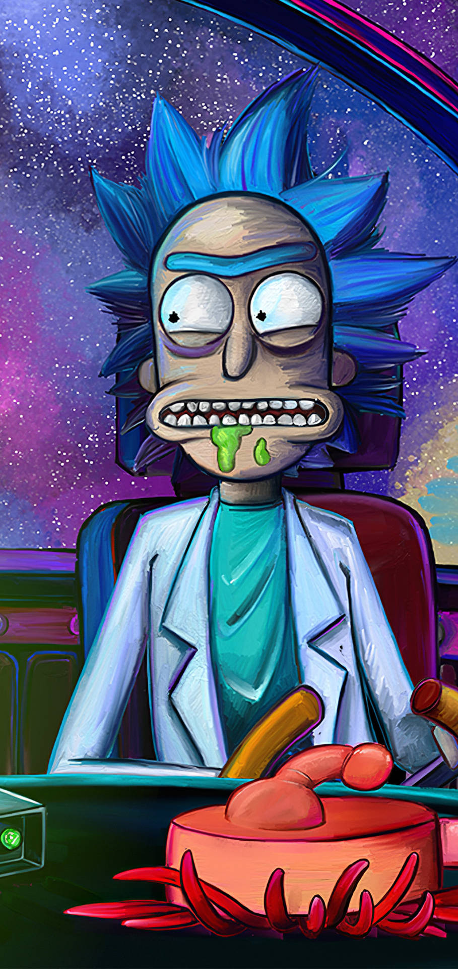 Creepy Photo Of Rick Sanchez Tablet Background