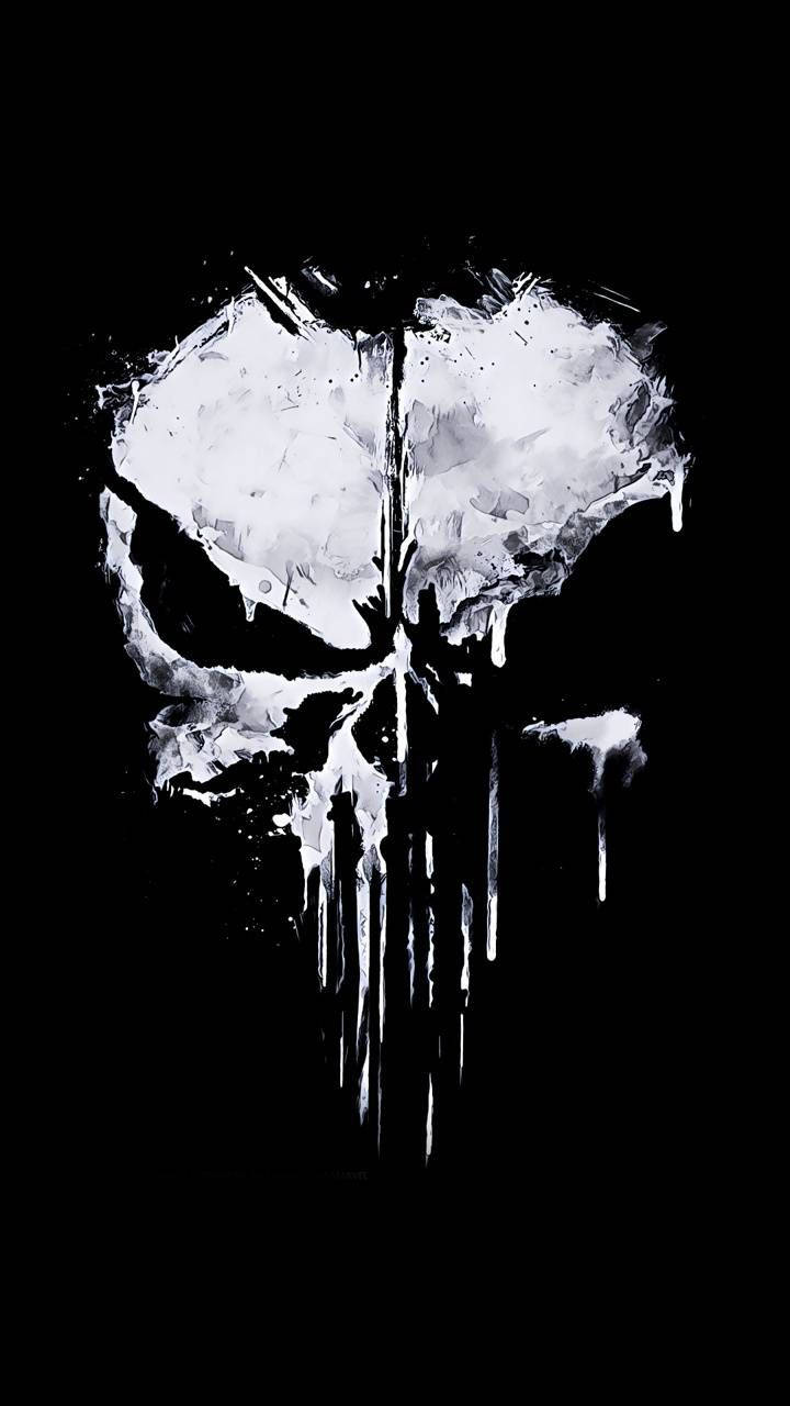 Creepy Punisher Skull Background