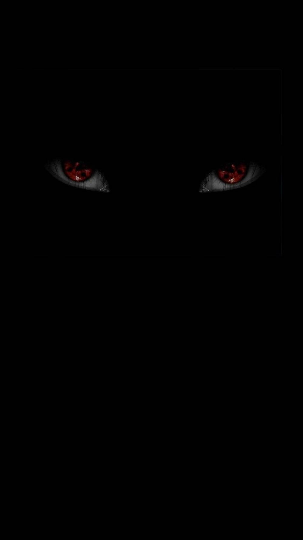 Creepy Sharingan Eyes Naruto Black Background
