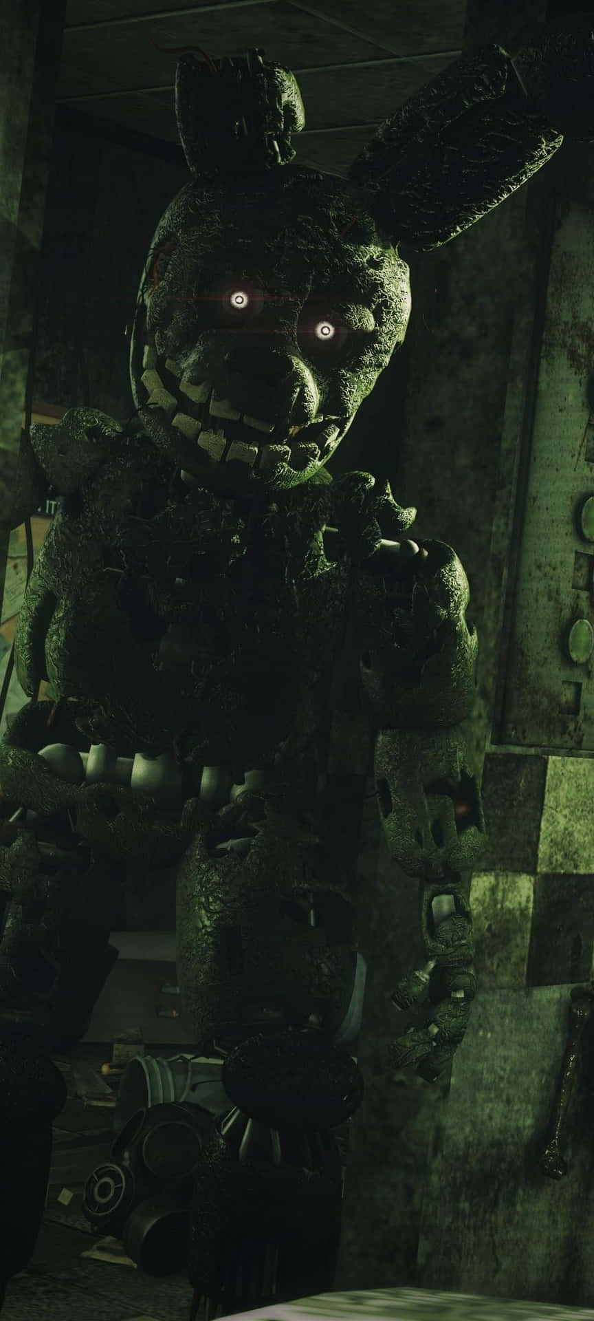 Creepy Springtrap Stare Background