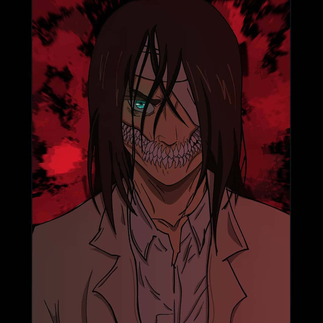Creepy Titan Eren Yeager Pfp Background