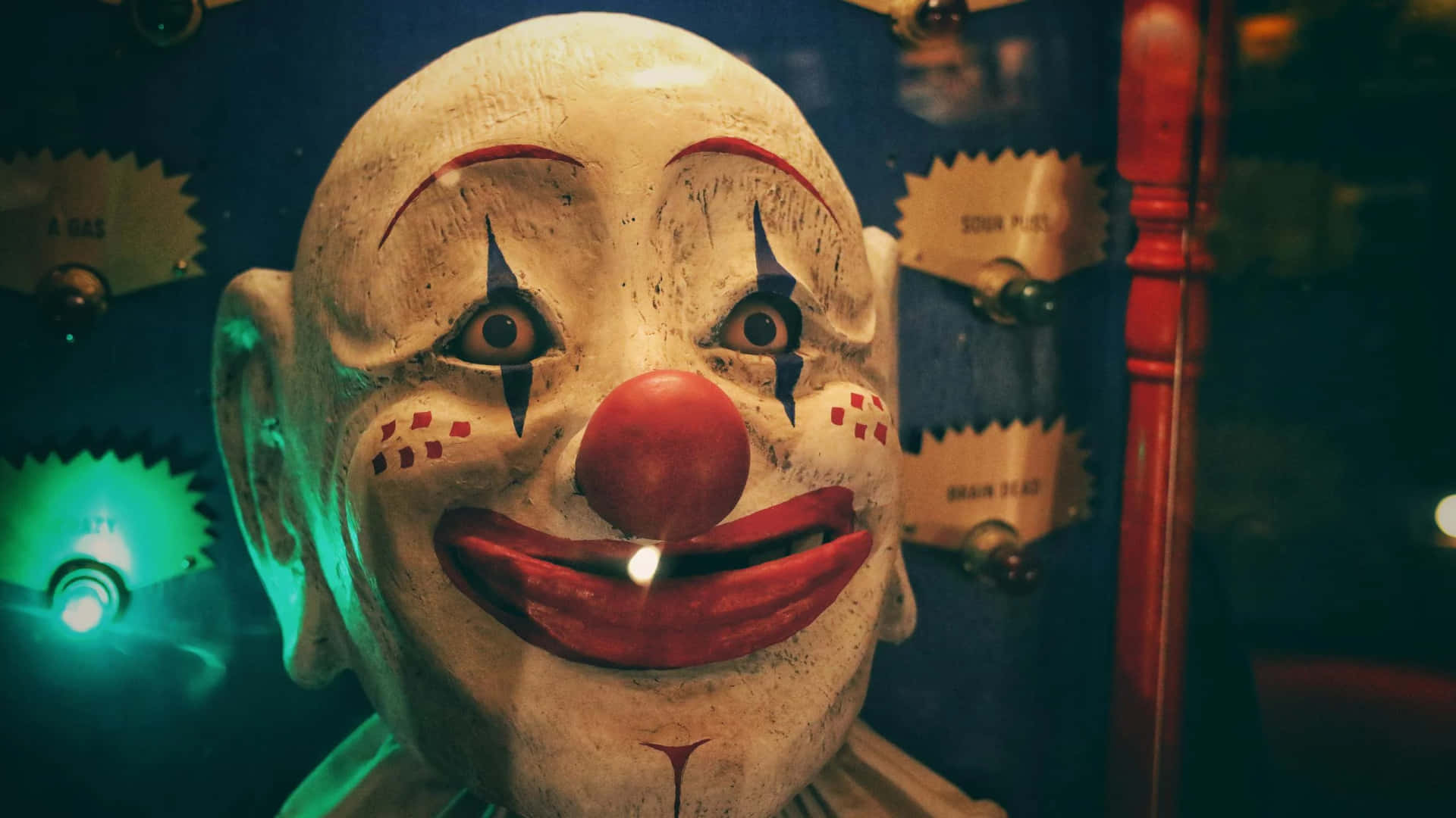 Creepy Vintage Clown Face Background