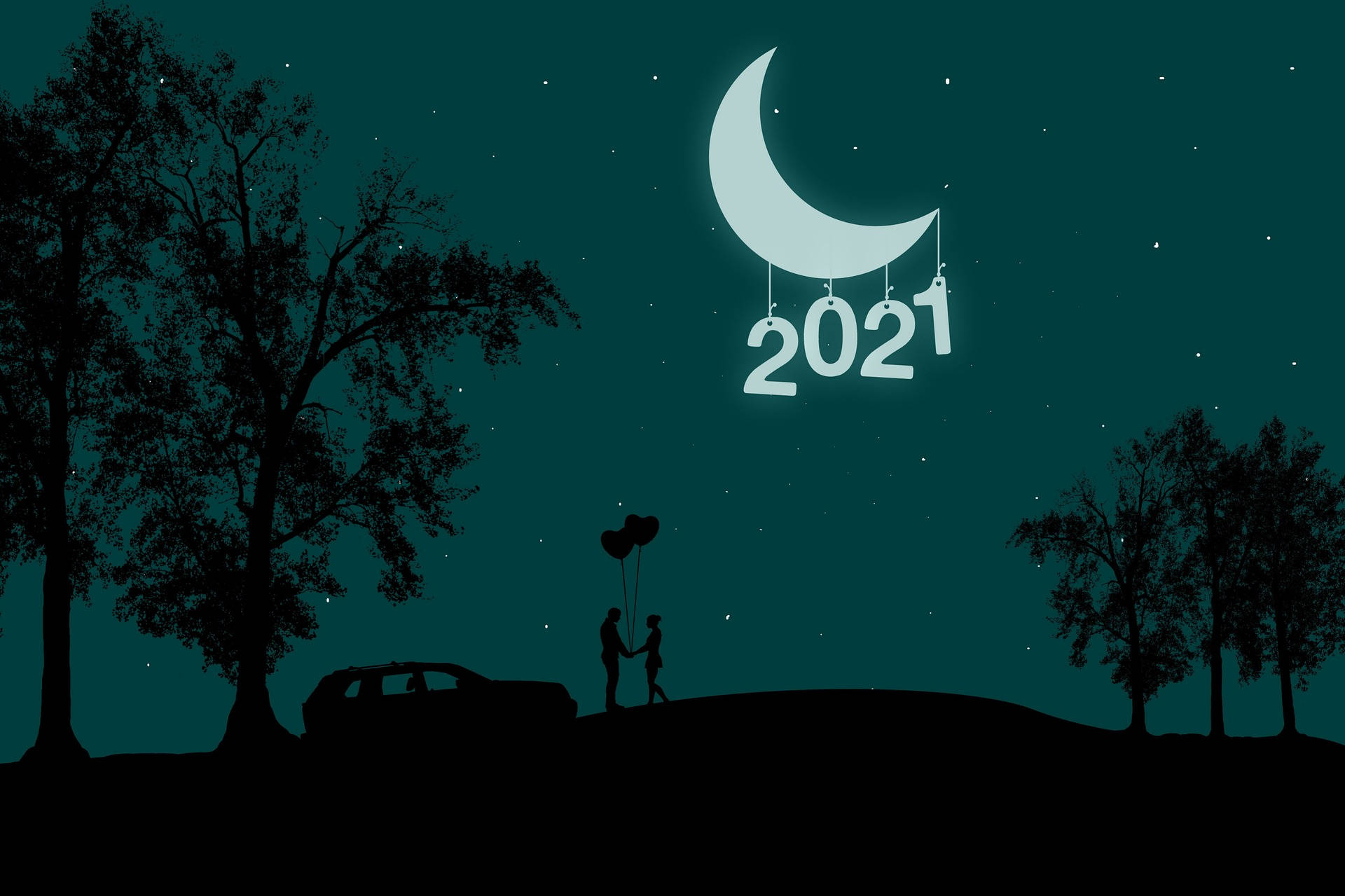 Crescent Moon 2021 Desktop Background