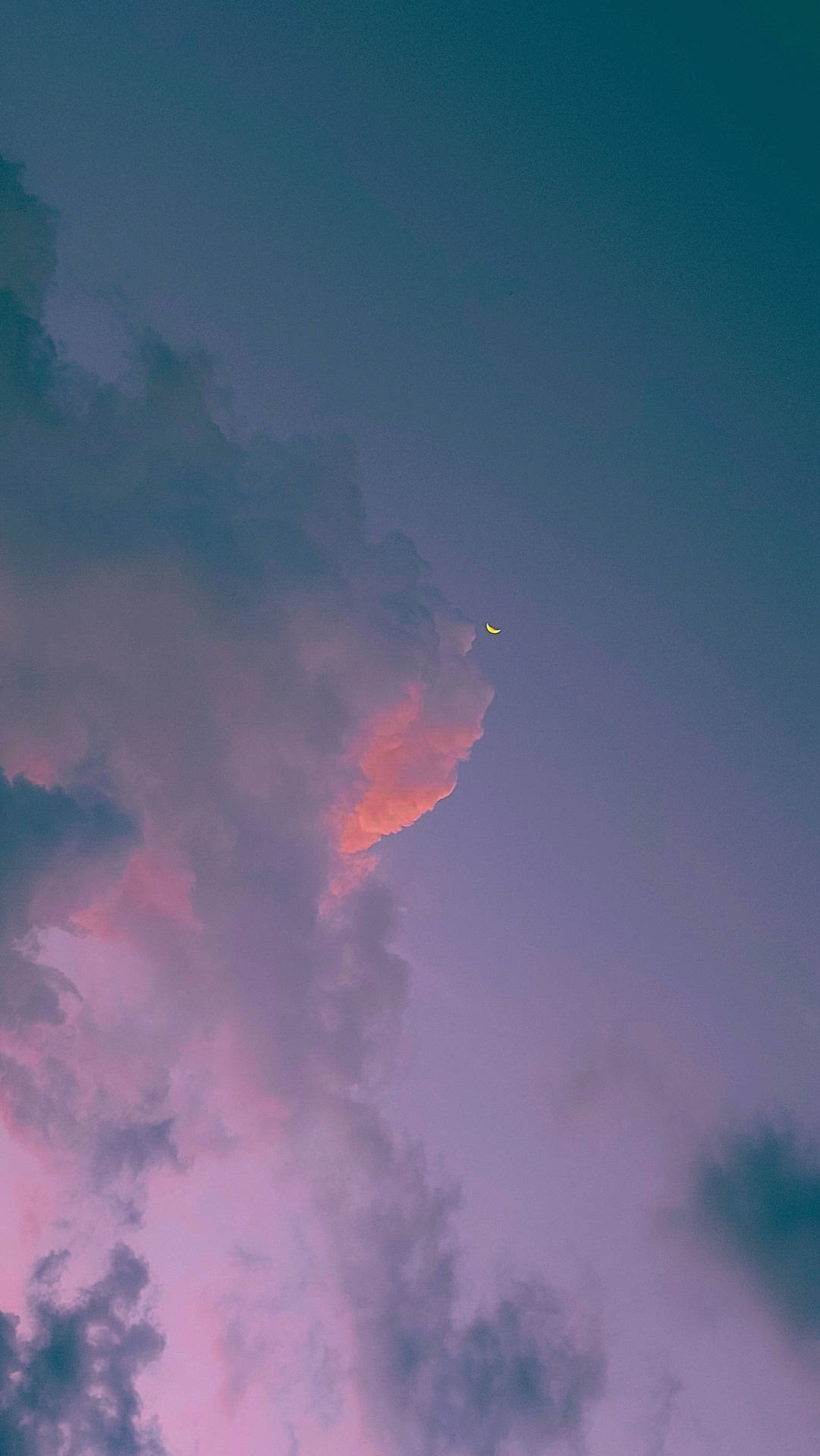 Crescent Moon With Cloud Aesthetic