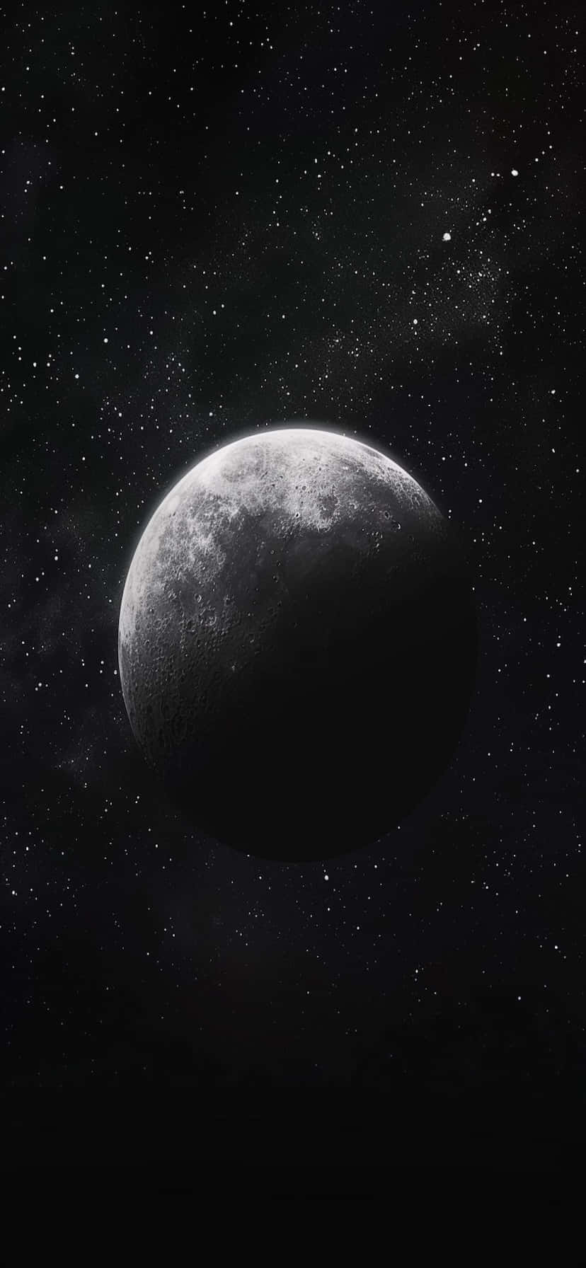 Crescent Moonand Starsin Night Sky