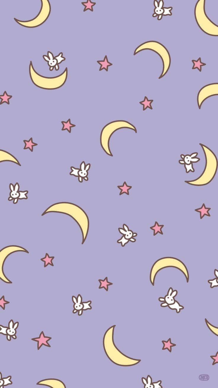 Crescent Moons And Bunnies Sailor Moon Iphone Background