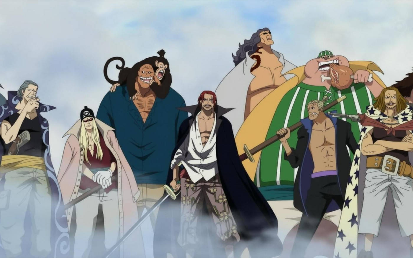 Crew Of Akagami Shanks One Piece Background