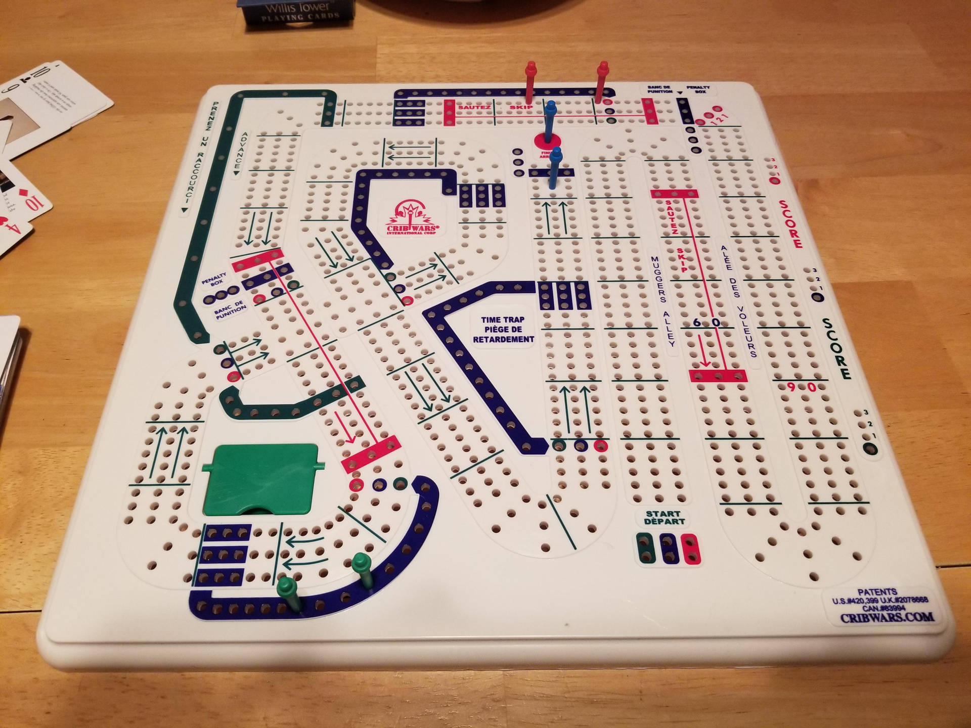 Crib Wars Cribbage Board Game