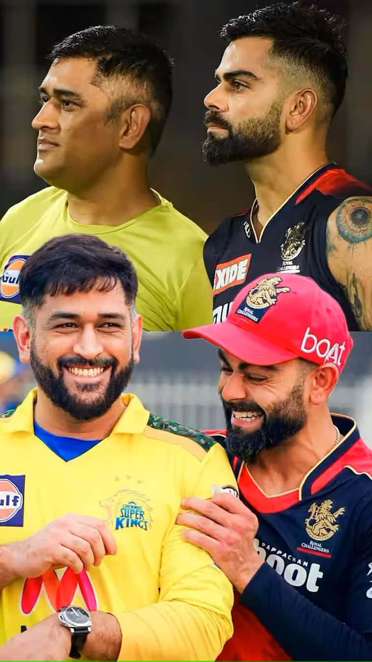 Cricket_ Icons_ Kohli_and_ Dhoni_ Moments Background