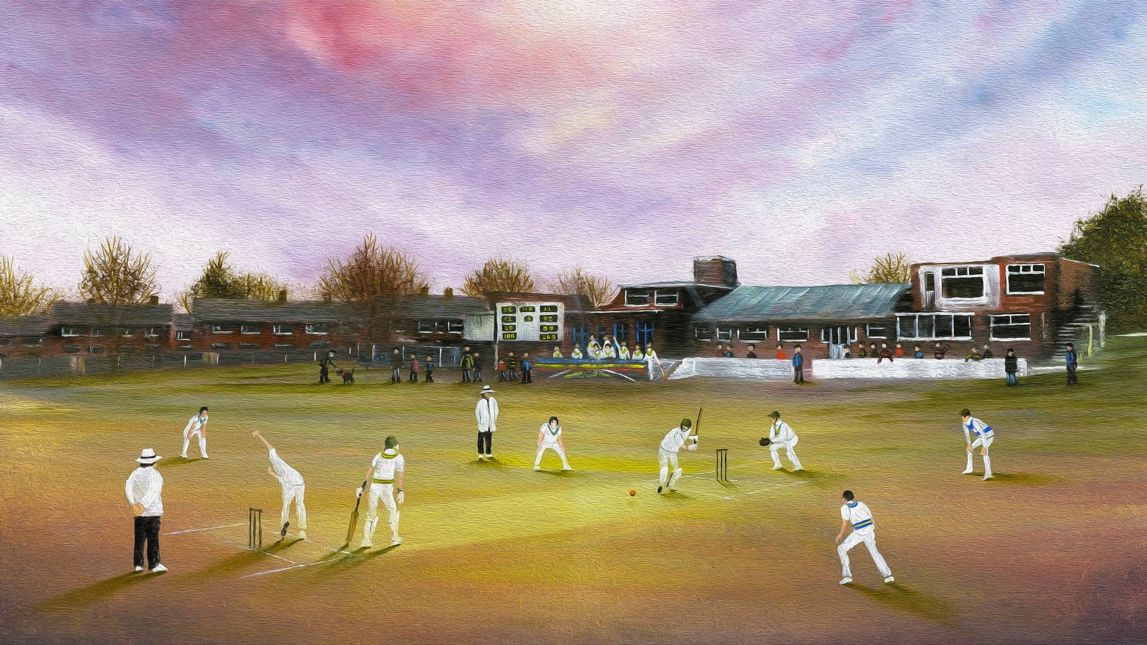 Cricket Painting 4k Background