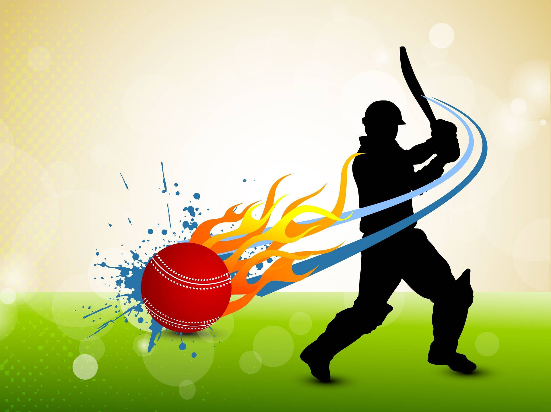 Cricket Play In Digital Image Background