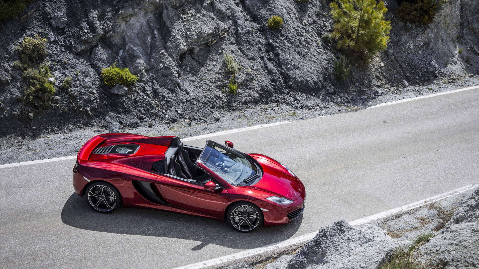 Crimson Red Mclaren Spyder Background