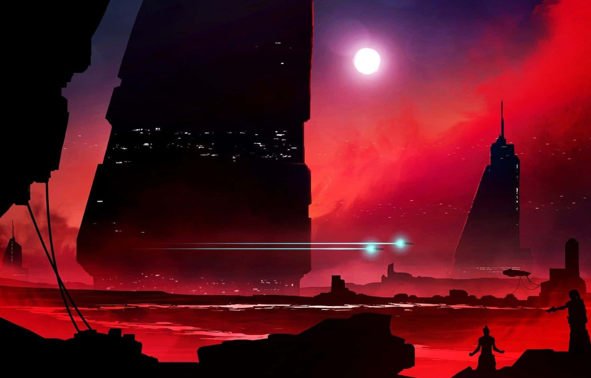 Crimson_ Sci Fi_ Landscape Background