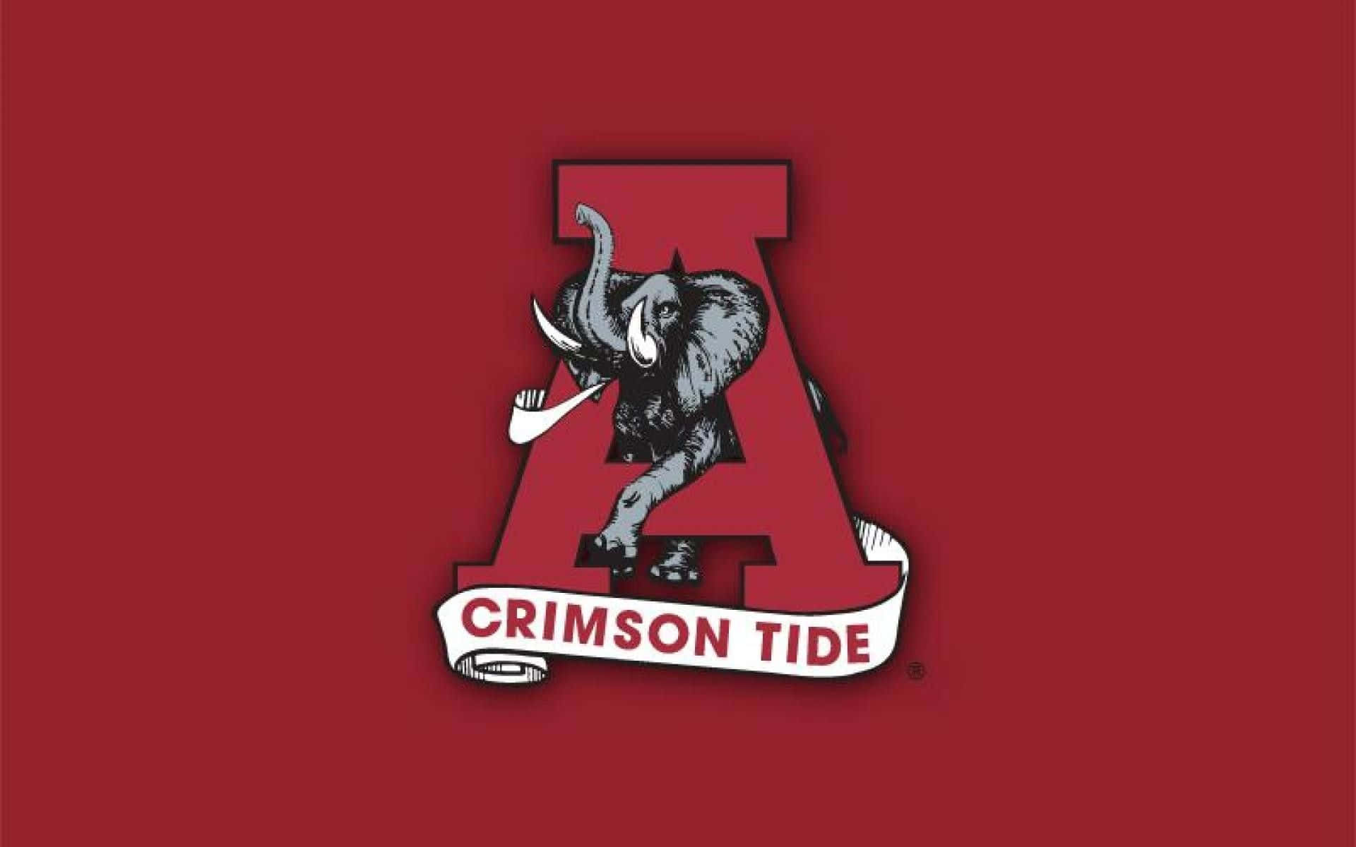 Crimson Tide Logo On A Red Background Background