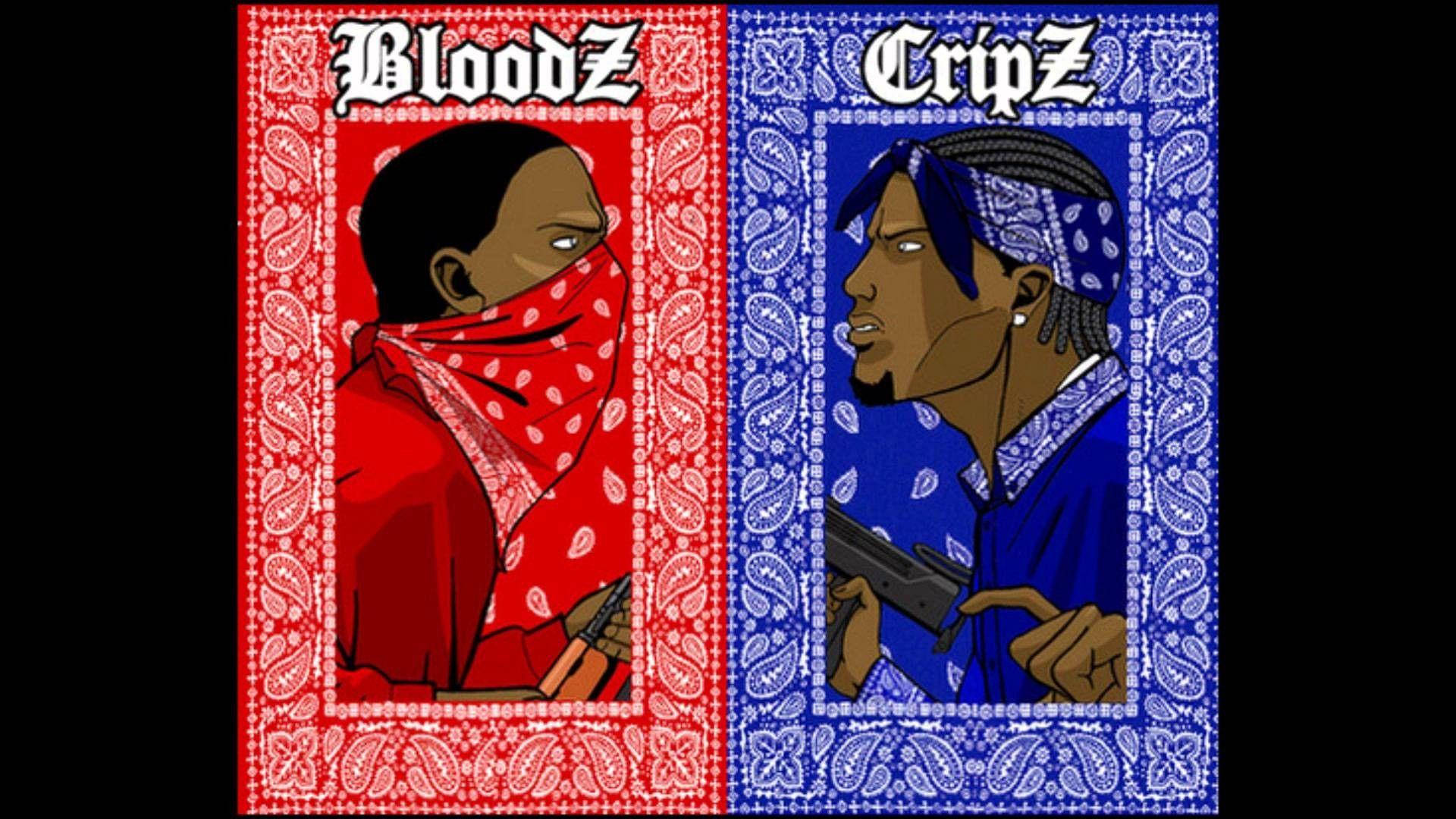 Crip And Bloodz Rival Gang Background