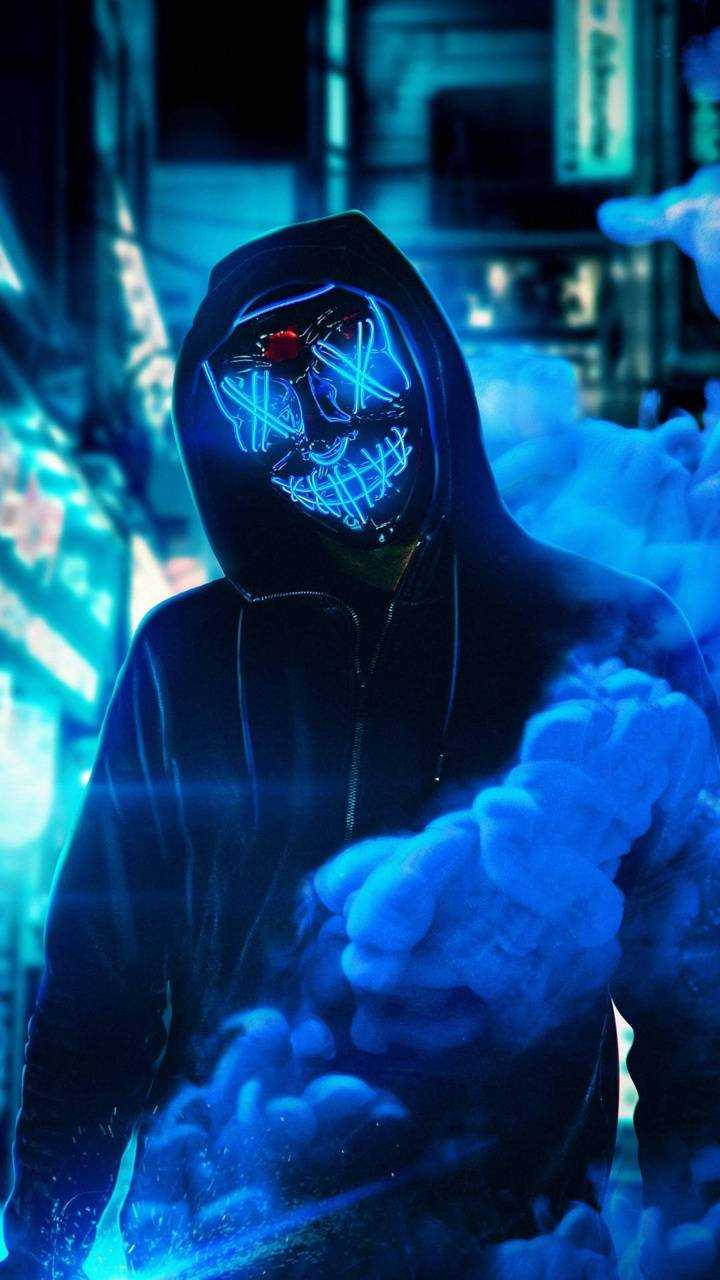 Crip Masked Gang Member Background