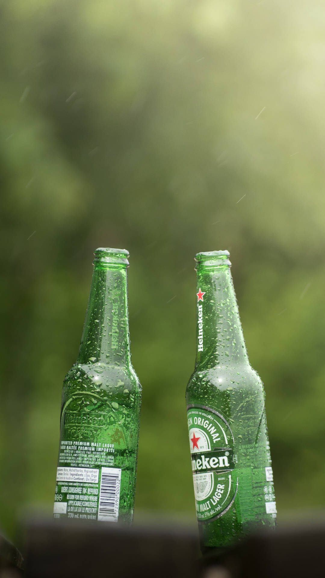 Crisp And Refreshing Heineken Lager Beer Bottles Background