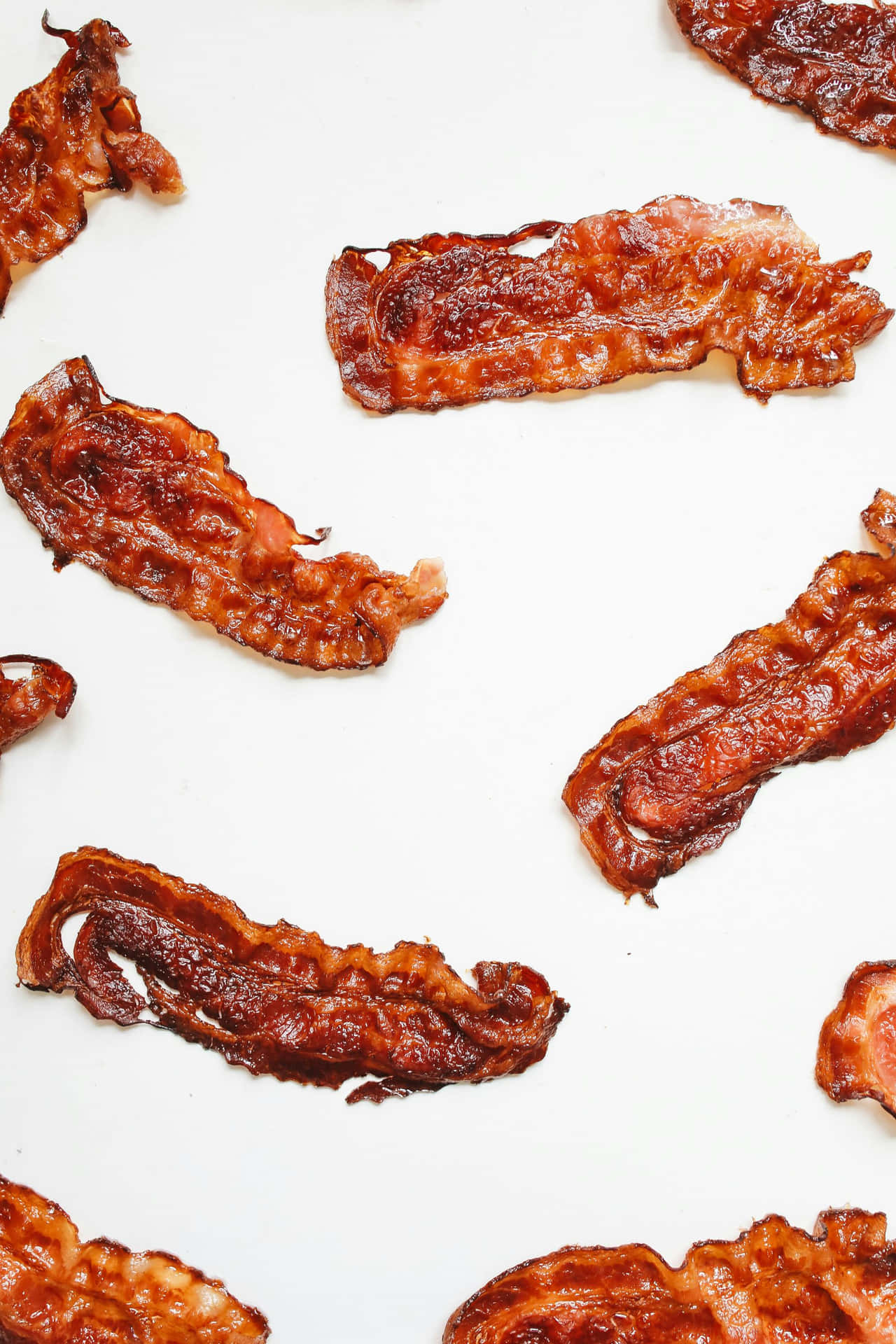 Crispy Bacon Strips Background