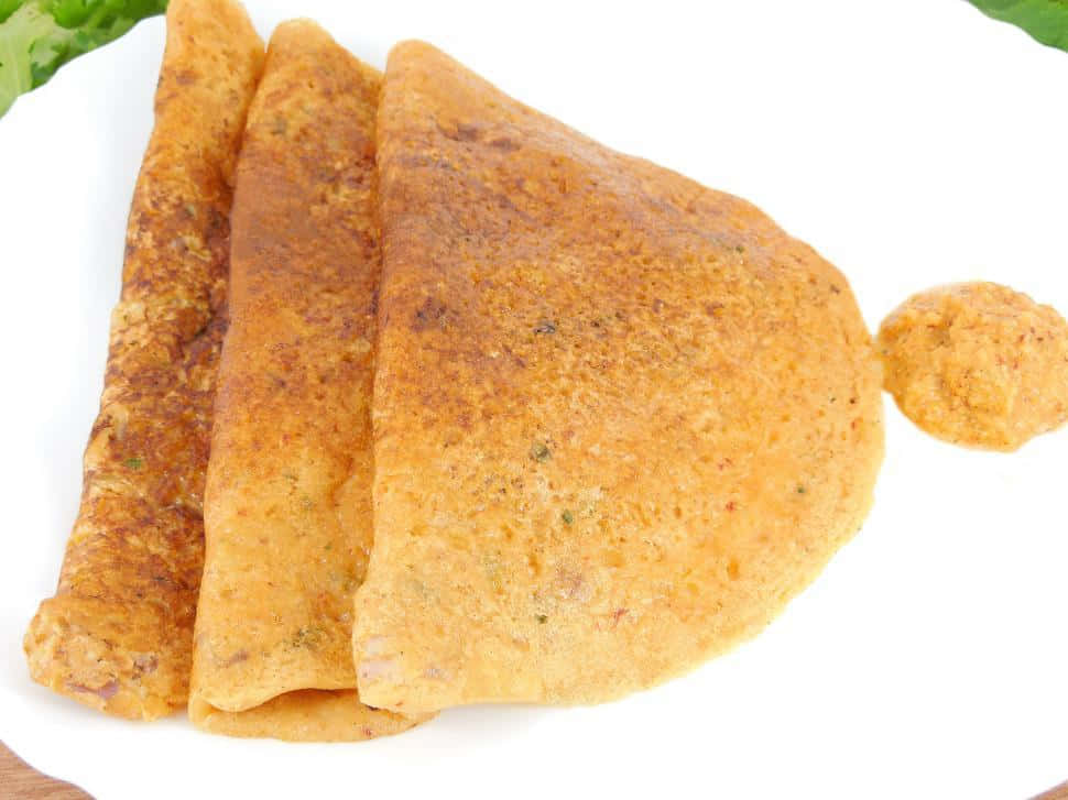 Crispy Brown Dosaon Plate Background