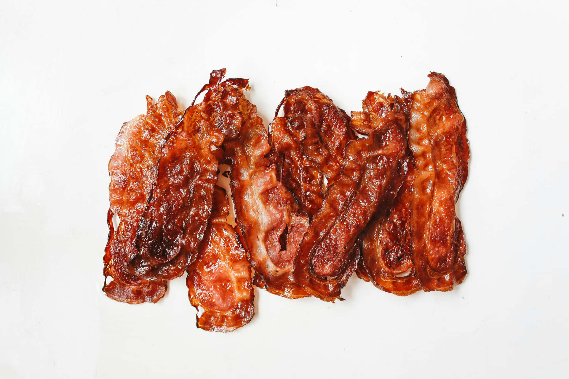Crispy Cooked Bacon Strips Background