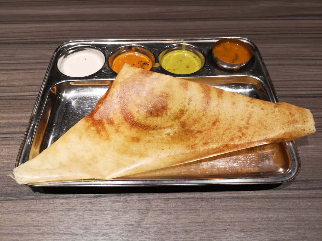 Crispy Dosawith Chutneys Background