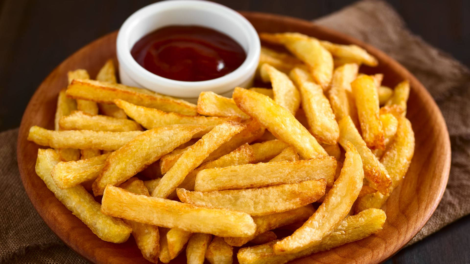 Crispy French Fries Background