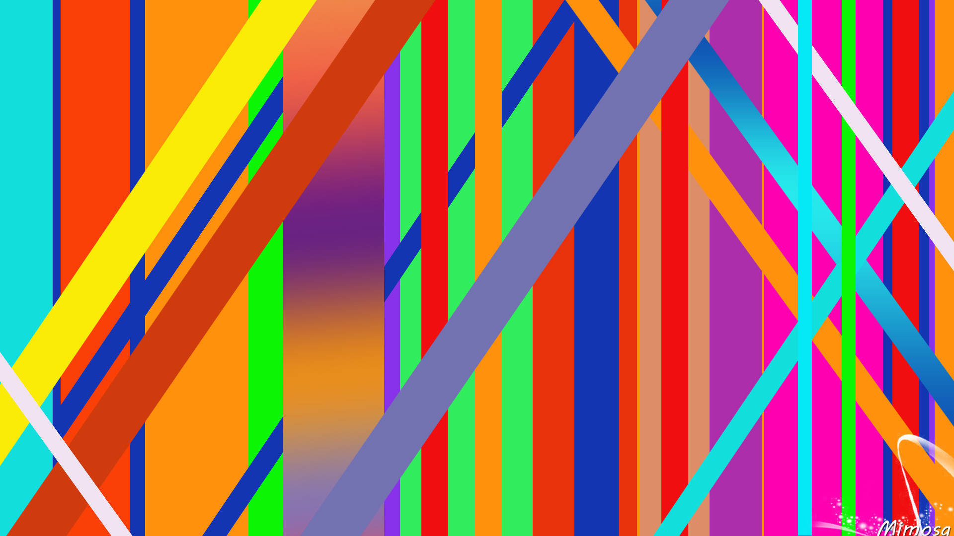 Criss-cross Rainbow Stripes Pattern