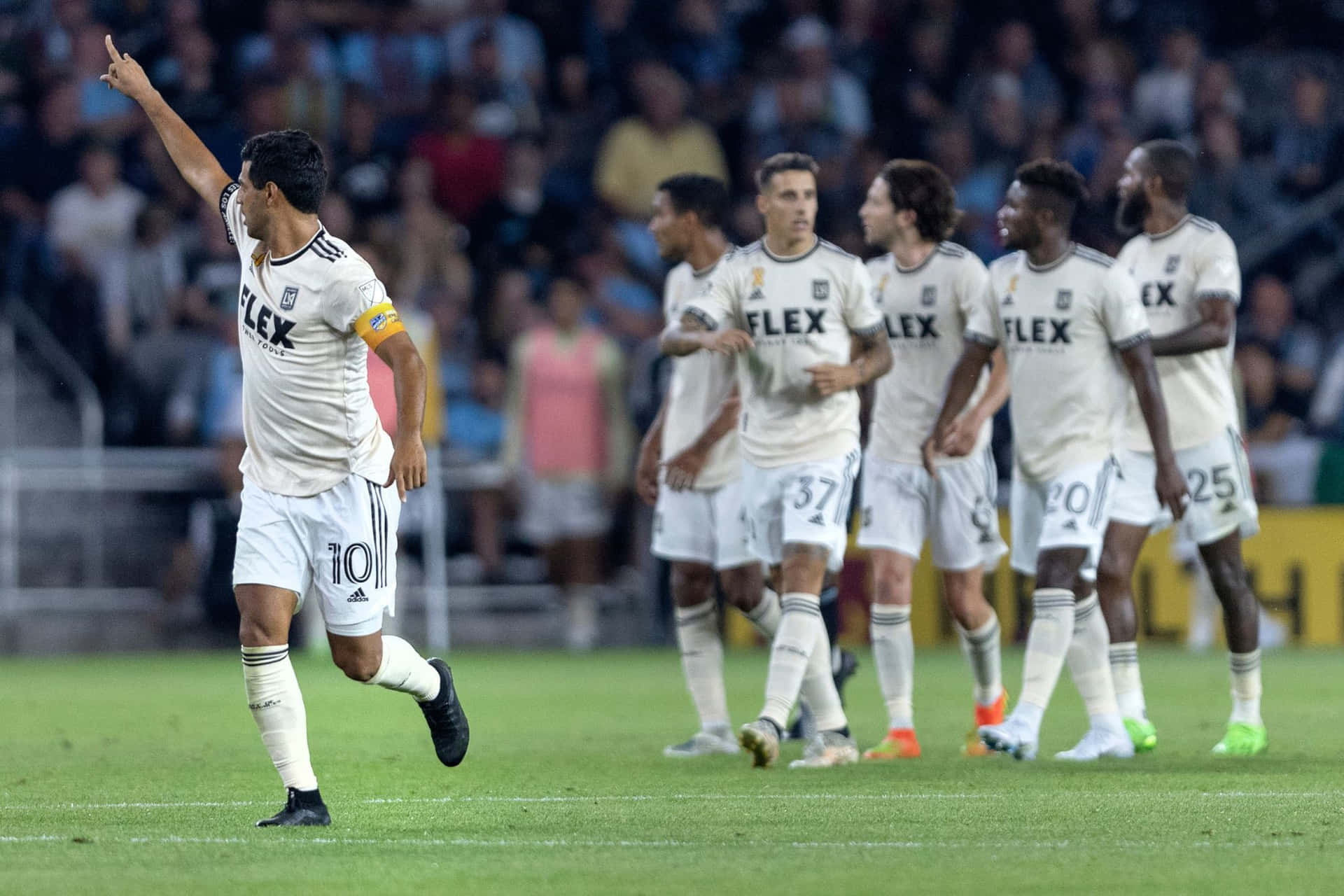 Cristian Tello And Los Angeles Fc Background
