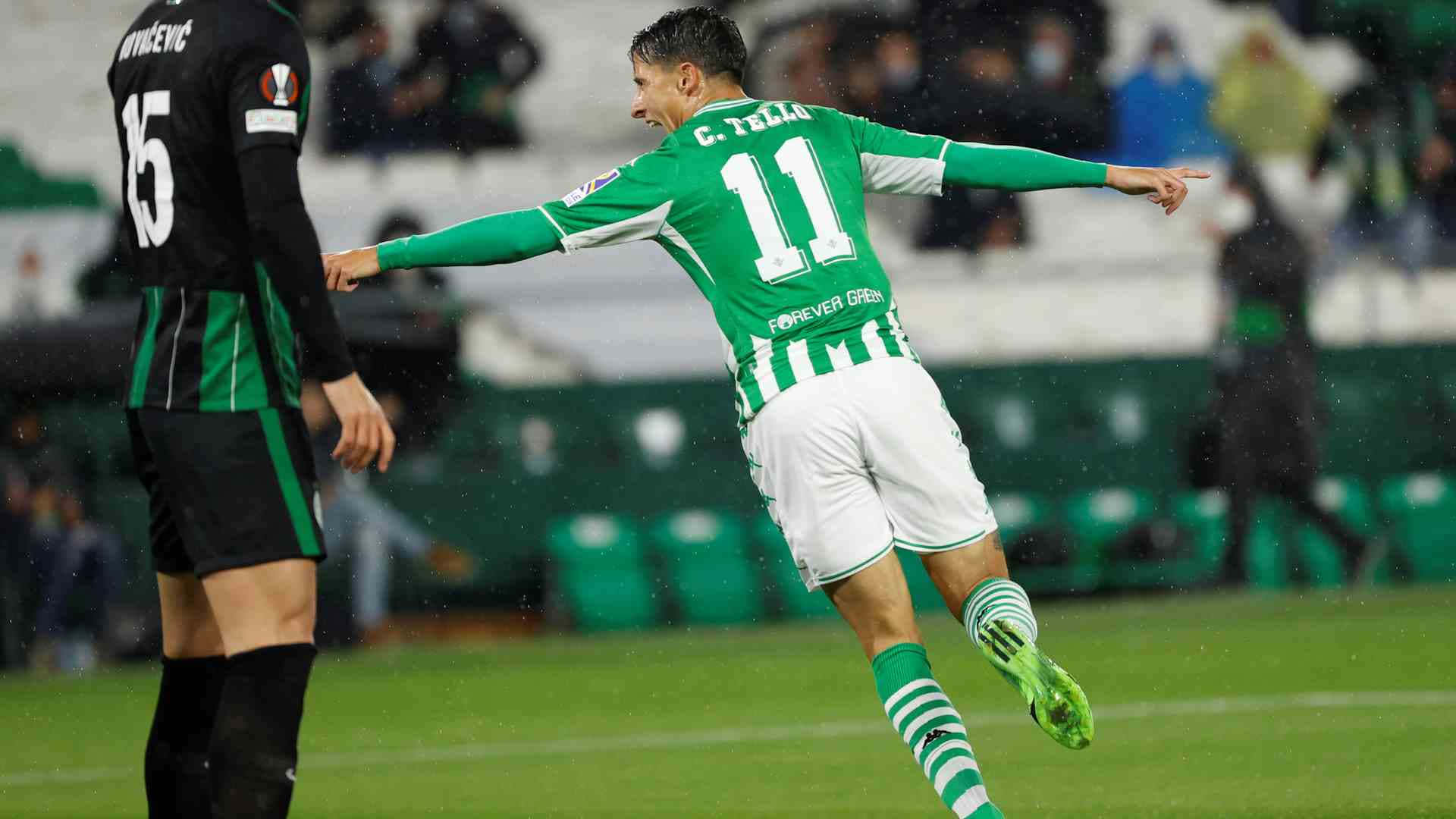 Cristian Tello Of Real Betis Balompie Background
