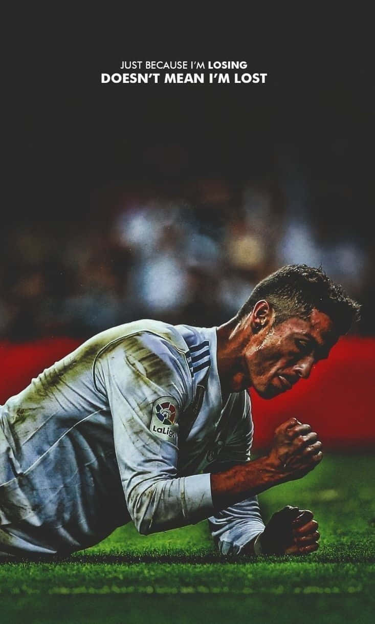 Cristiano Ronaldo About Losing Football Quotes Background