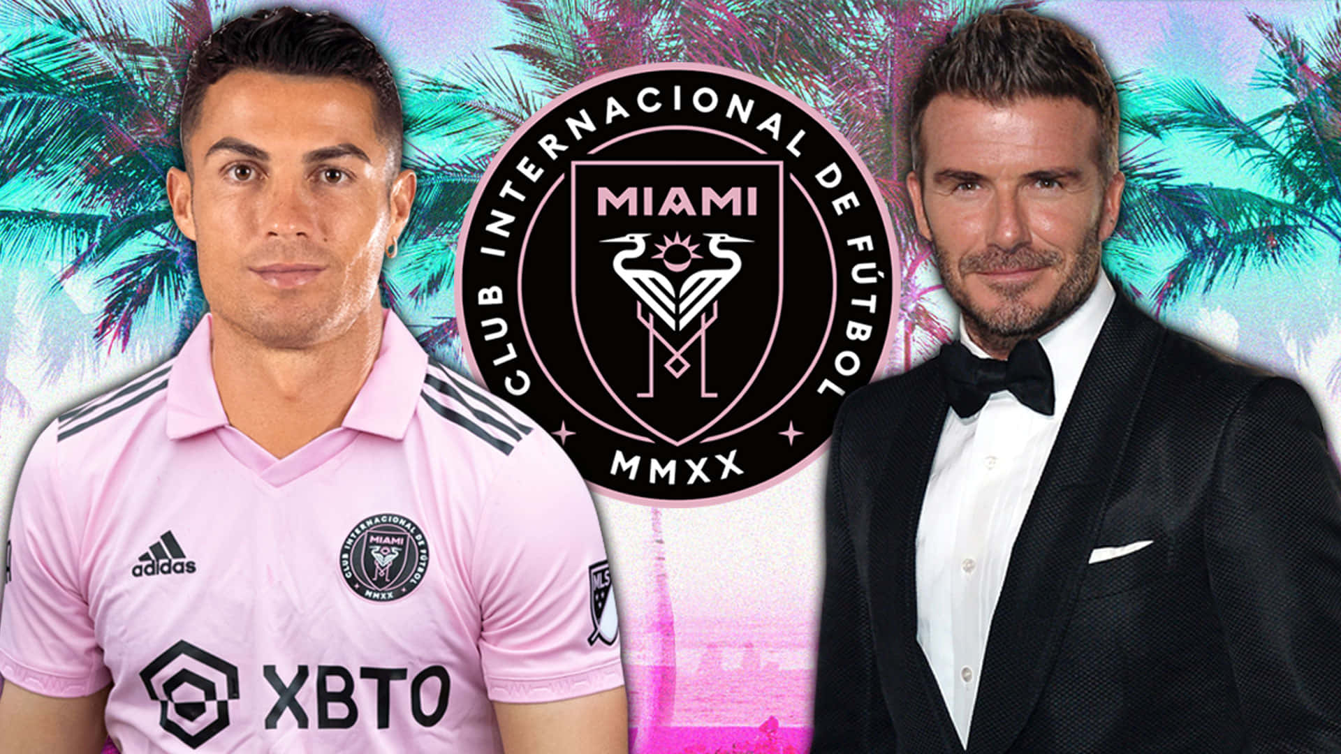 Cristiano Ronaldo And Inter Miami Fc President David Beckham Background