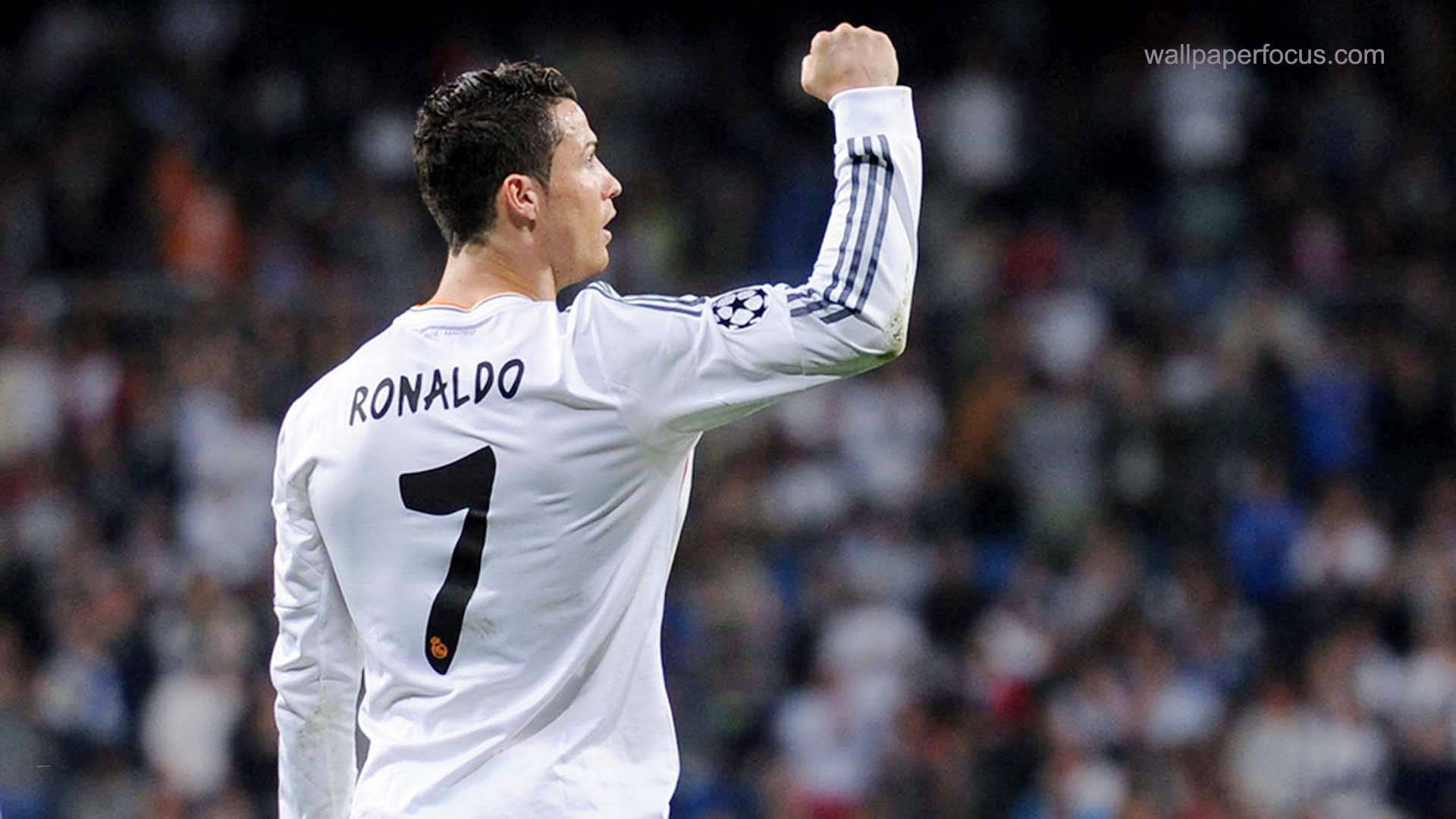 Cristiano Ronaldo Celebrates A Goal. Background