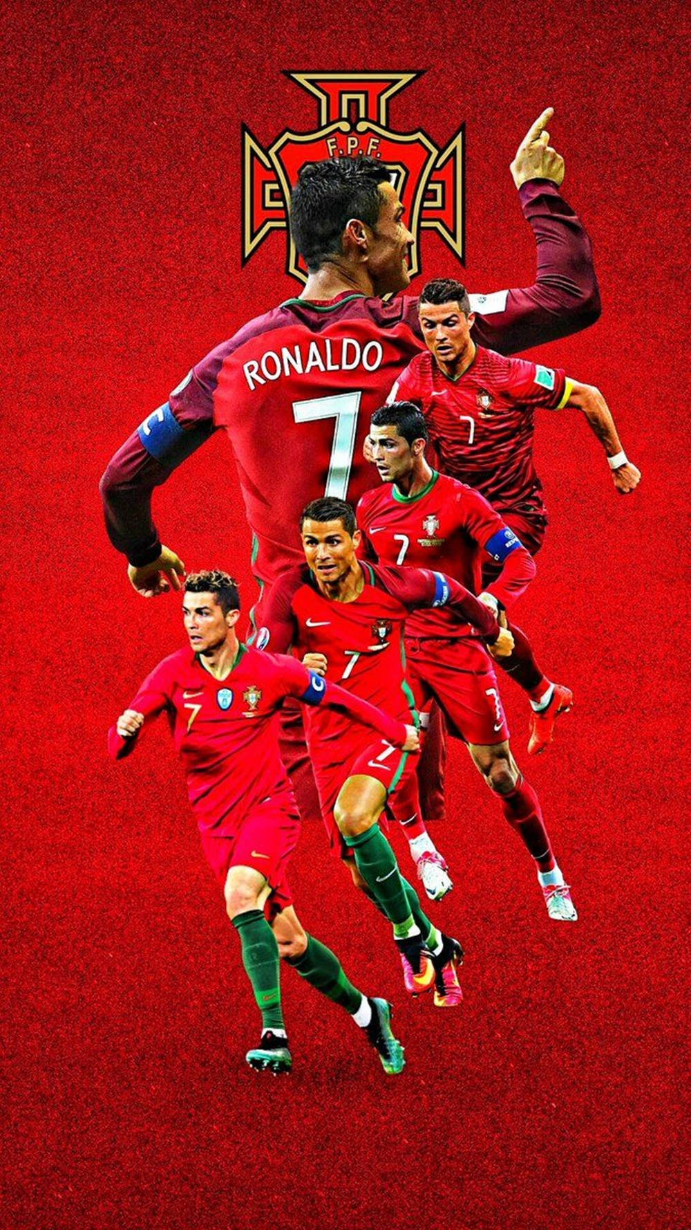 Cristiano Ronaldo Cool Player Stance Graphic Art Background