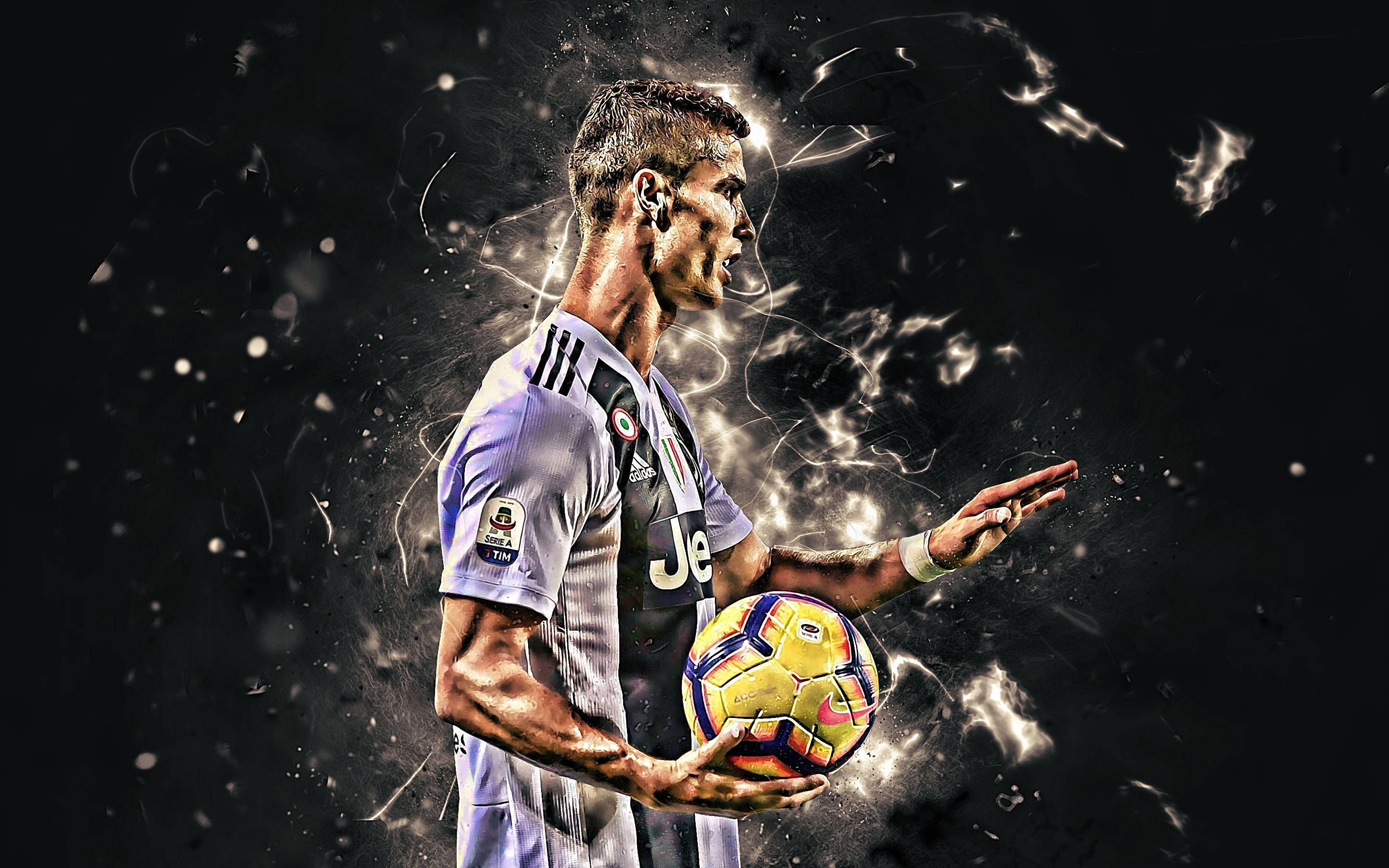 Cristiano Ronaldo Cool Side Angle Digital Art Background
