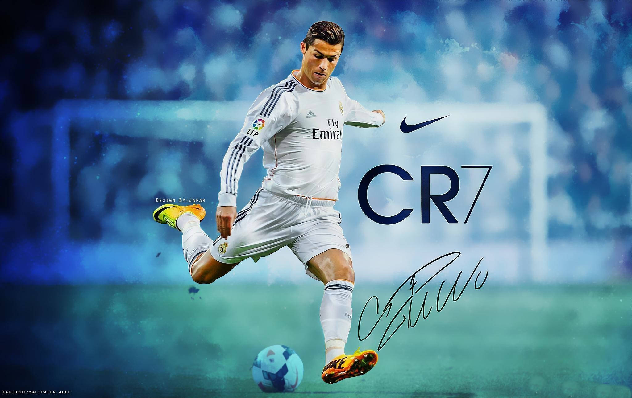 Cristiano Ronaldo Cool Superstar Digital Art Background