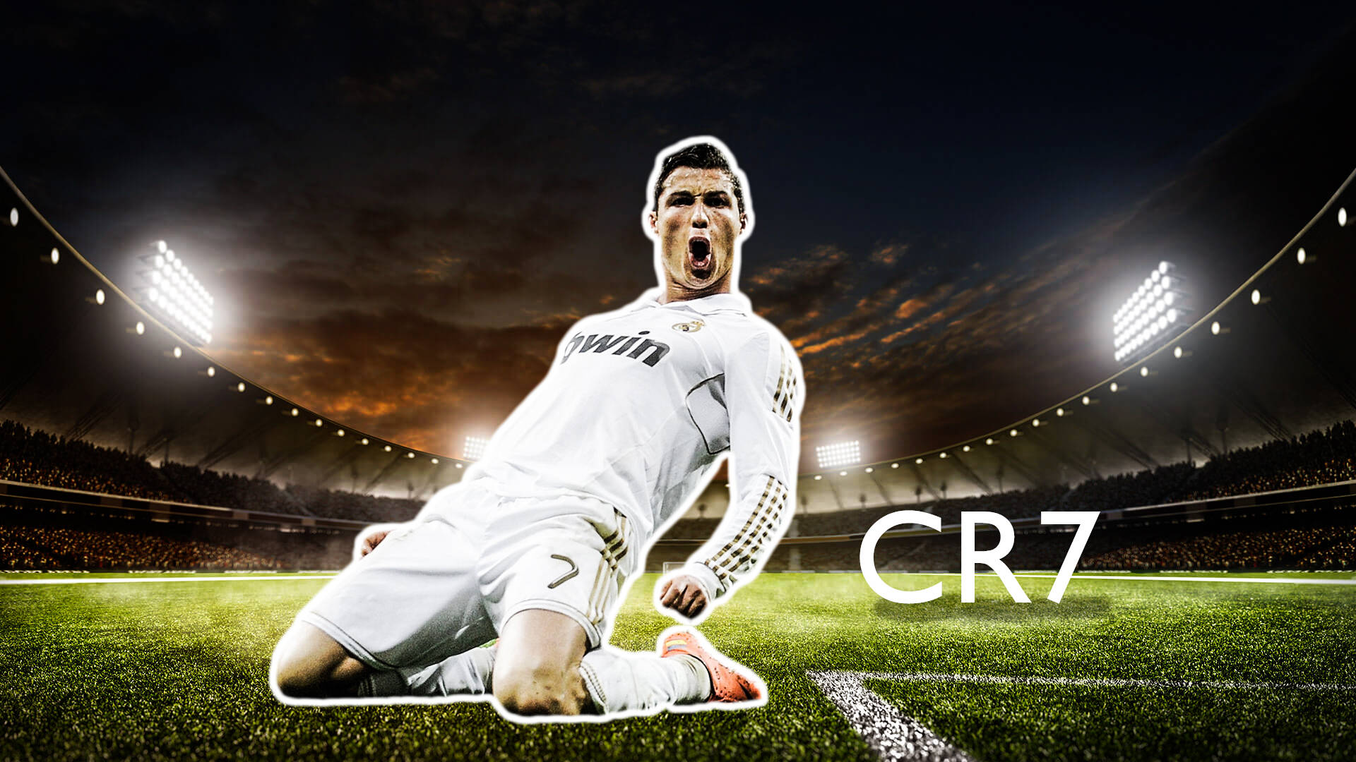 Cristiano Ronaldo Cool Victory Graphic Art Background