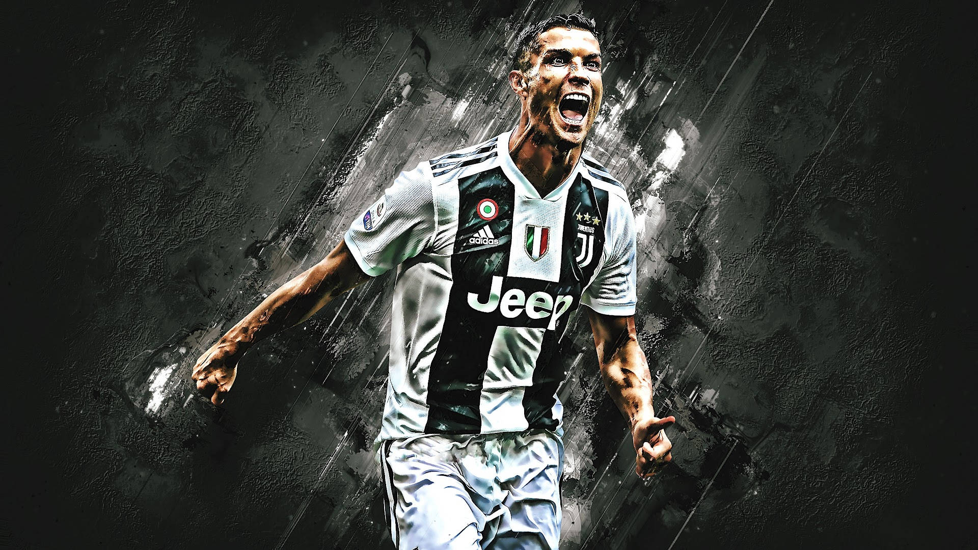 Cristiano Ronaldo Exclaims In Victory Background