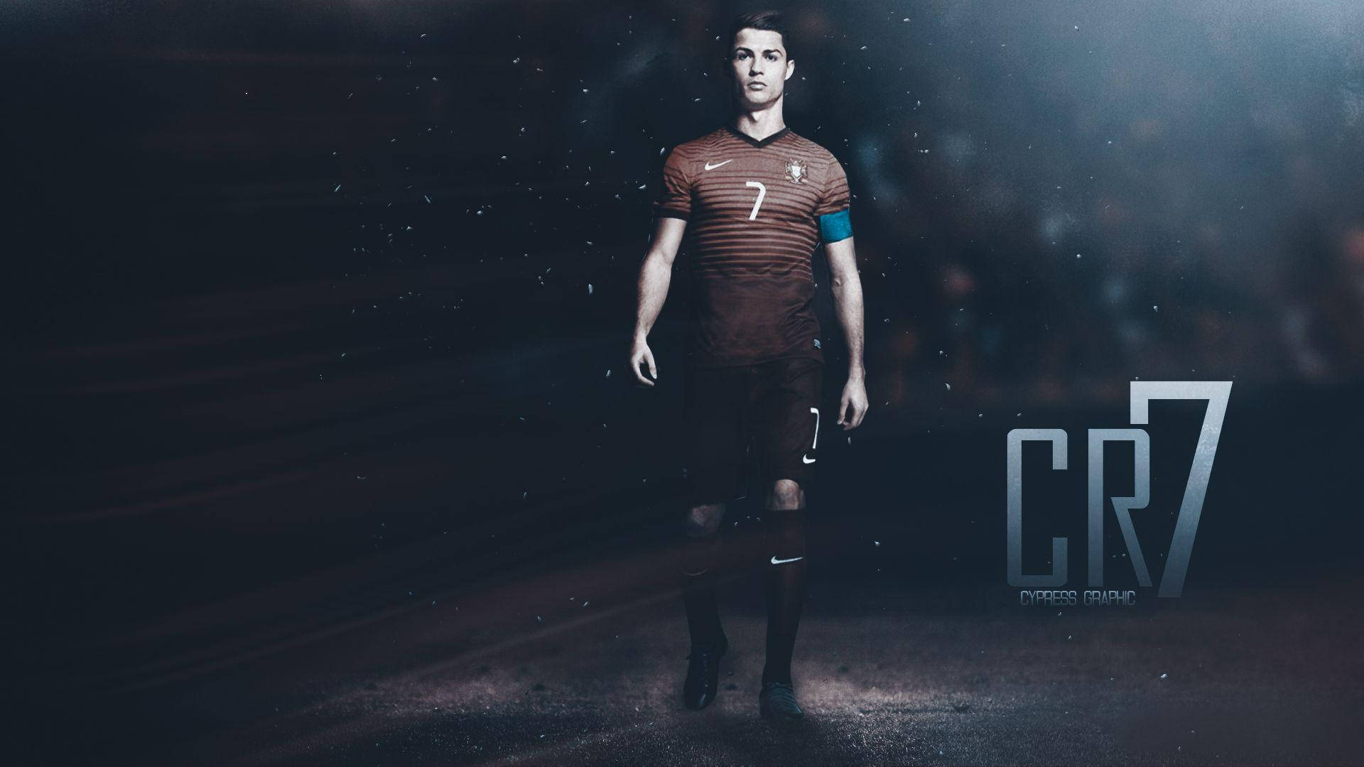 Cristiano Ronaldo In Portugal's Red International Uniform Background