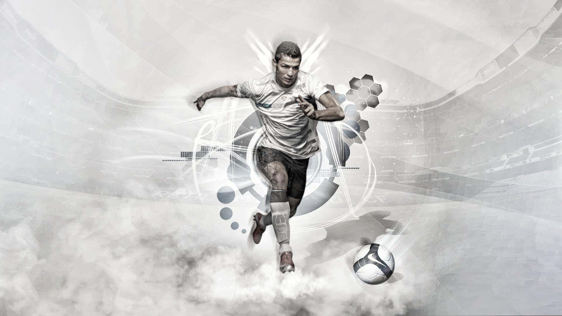 Cristiano Ronaldo Leading His Team To Glory On The Soccer Field Background