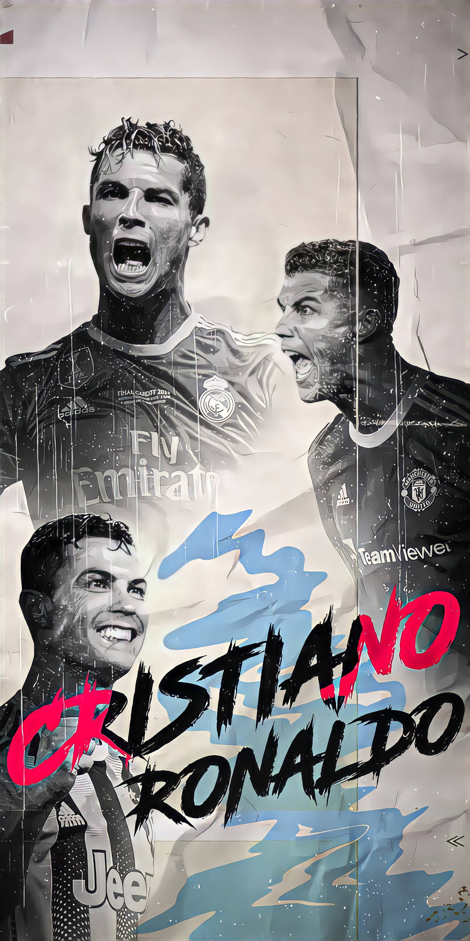 Cristiano Ronaldo Manchester United Artwork Background