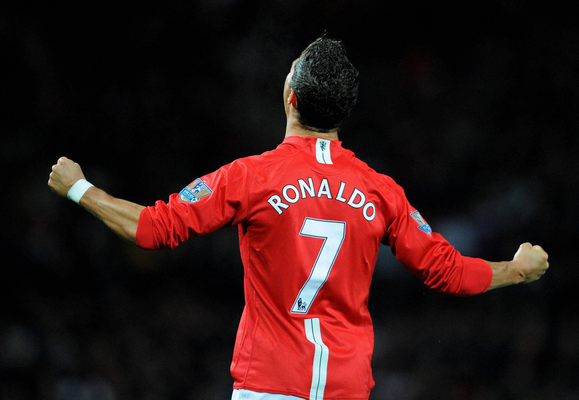 Cristiano Ronaldo Manchester United Back Shot Background